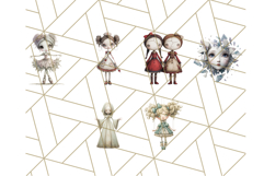 Creepy Dolls Clipart 60 PNG Haunted Toy Characters Product Image 3