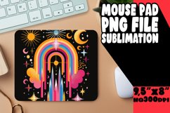 Noir Twilight: Rainbow Sublimation Mouse Pad Product Image 1