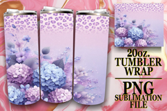Vibrant Hearts 20oz tumbler wrap, Leopard Prints Product Image 1