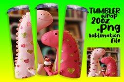 Dino Hearts on Tumbler Wrap Product Image 1