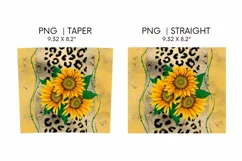 Sunflower Tumbler Sublimation | 20 oz | Taper | Straight Product Image 3