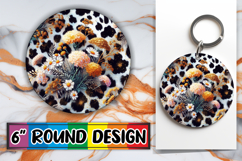 Whimsical Keychain Circle Sublimation, Leopard Prints Product Image 1