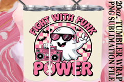 Joyful Whispers 20oz tumbler wrap, Ghost Cancer Product Image 1