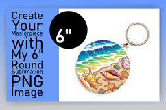 Creative Round Design for Keychains , Summer Beach Product Image 1