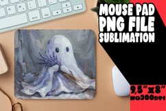Adorable Spooky Ghost Mouse Pad Design PNG Product Image 1