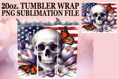 BLISSFUL DAYS 20oz TUMBLER WRAP, Skull USA Product Image 1