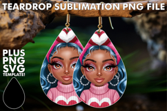 FUN Teardrop Earrings Design Ideas, Afro Girl Product Image 1