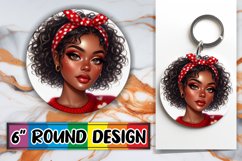 Sweet Keychain Round Design, Love Girl Product Image 1