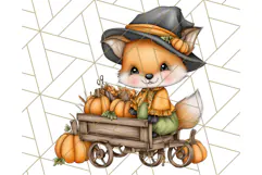 Woodland Autumn Parade Clipart PNG Fall Animals Product Image 3