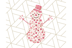 Patterned Snowman Silhouette PNG Clipart Product Image 3