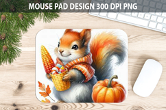 Squirrel Mouse pad Sublimation - Halloween Animal PNG Design Product Image 1