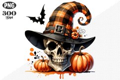 Halloween Skull Sublimation - Clipart PNG Design Product Image 1