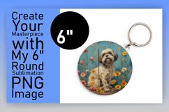 Adorable Doggy Round Sublimation Mix PNG Product Image 1