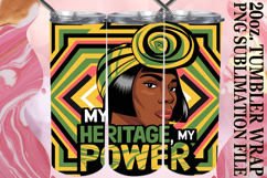 Happy Smiles 20oz tumbler wrap, Black Woman Product Image 1