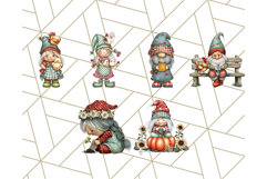 Farmer Gnome Clipart, Cute Farm Gnomes PNG Illustrations Product Image 3