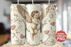 Cupid Vintage Valentine Tumbler | Valentine Tumbler Wrap Product Image 1