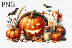 Halloween Pumpkins Sublimation - Clipart PNG Design Product Image 1