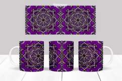 Oriental Mandala Mug Wrap Sublimation Design 15 oz Product Image 5