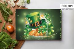 Leprechaun Hat with Gold and Shamrocks Cutting Board PNG Sub Product Image 1