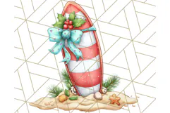 Christmas Penguins The Beach Clipart PNG, Tropical Holiday Product Image 3