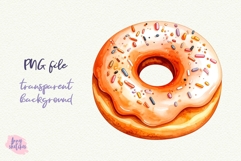 4 Donuts PNG Halloween Ghost Cafe Clipart Sublimation Product Image 2