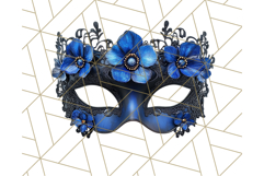 Vintage Garden Masquerade Floral Eye Mask PNG Clipart Product Image 3