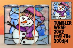 Snowman 3D Tumbler Wrap for Christmas Product Image 1