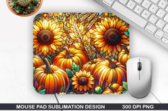 Pumpkin Mouse Pad Sublimation, Halloween Mouse Pad PNG Product Image 1