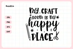 Funny Crafting Quote SVG For Crafter | My Craft Room Product Image 3