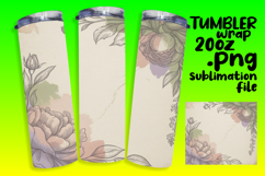 Beautifully Designed 20oz Tumbler , Flowers Product Image 1