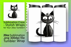 Purrr-fectly Amusing: Colorful Cat Tumbler Wrap Product Image 1