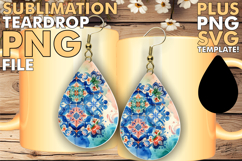 Joyful Teardrop Earrings Gift Ideas, Watercolor Pattern Product Image 1