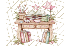 Bookish Fairy PNG Clipart, Whimsical Reading Elements Png Product Image 3