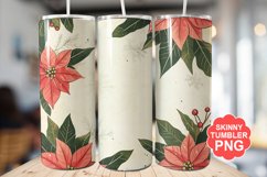 Christmas Flowers Tumbler | Christmas Tumbler Wrap Product Image 1