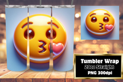 Bespoke 20oz Tumbler Artwork , 3D Emoji Product Image 1
