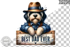 Best Dad Ever Sublimation - Father's Day Dog Clipart PNG Product Image 1