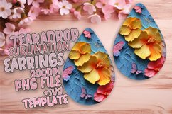 Stylish Teardrop Design for Sublimation Projects , 3D Flower Product Image 1