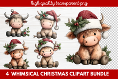 Whimsical Christmas Clipart | Cute Festive Holiday PNG Product Image 1