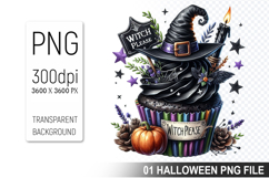 Spooky Cute Halloween Cupcakes Clipart PNG Bundle Product Image 2