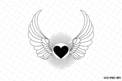 Heart wings SVG | SVG Cut files | Cricut Product Image 1