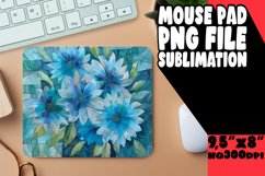 Sublimation Mouse Pad Design Vibrant Flowers PNG Product Image 1