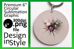 Playful Circle Design Car Coaster PNG , 3D Heart Product Image 1