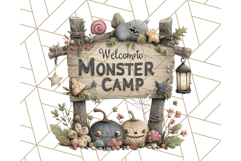 Midnight Monster Camp Out Clipart PNG, Halloween Png Product Image 3