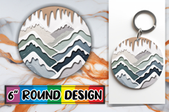 Blissful Round Ornaments Design PNG, Winter Product Image 1
