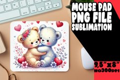 CHEERFUL MOUSE PAD INSPIRATIONAL PNG, Valentine Bear Product Image 1