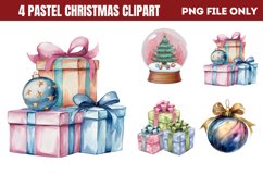 Pastel Christmas Sublimation Clipart PNG Product Image 1