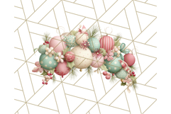 Pastel Christmas Clipart, Mint and Blush Holiday PNG Product Image 3