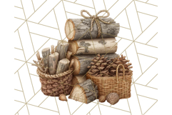 Cozy Cabin Critters Clipart PNG, Fall Animal Png Product Image 3