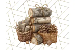 Cozy Cabin Critters Clipart PNG, Fall Animal Png Product Image 3
