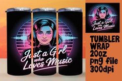 BOLD 20oz Tumbler Wrap for Customization , Just A Girl Product Image 1